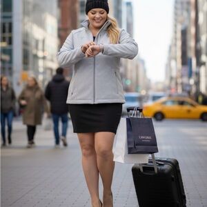 The North Face Light Gray Softshell Jacket.
